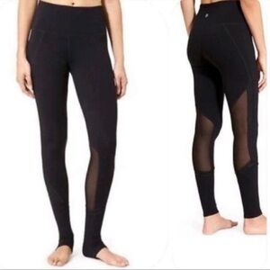Athleta Black High Rise Plié Mesh Leggings